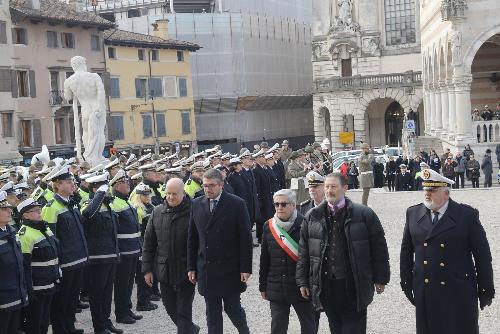 L'assessore regionale alla Sicurezza, Pierpaolo Roberti, durante la celebrazione dell'undicesima Festa della Polizia locale, celebrata per la prima volta a Udine in occasione della ricorrenza di San Sebastiano, santo patrono del Corpo.